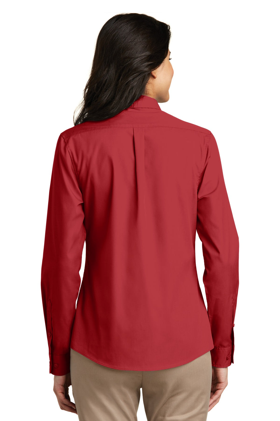 Port Authority Ladies Long Sleeve Carefree Poplin Shirt. LW100