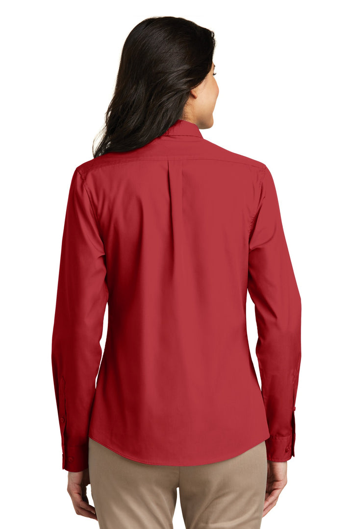Port Authority Ladies Long Sleeve Carefree Poplin Shirt. LW100