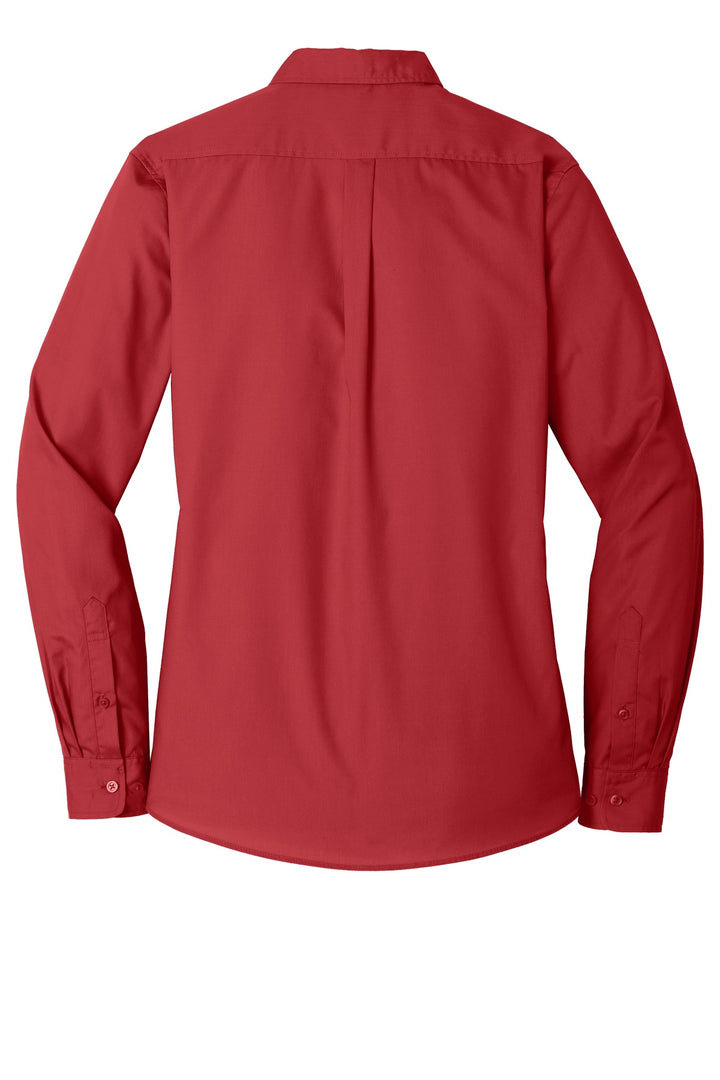 Port Authority Ladies Long Sleeve Carefree Poplin Shirt. LW100