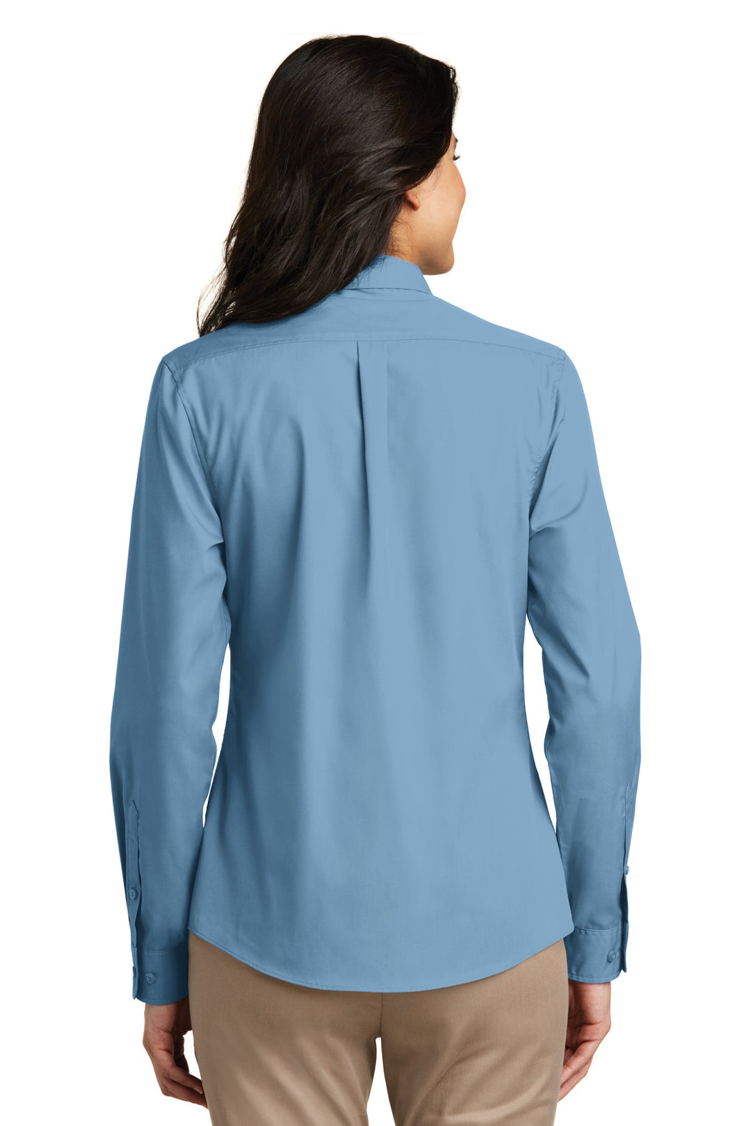 Port Authority Ladies Long Sleeve Carefree Poplin Shirt. LW100