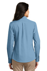Port Authority Ladies Long Sleeve Carefree Poplin Shirt. LW100