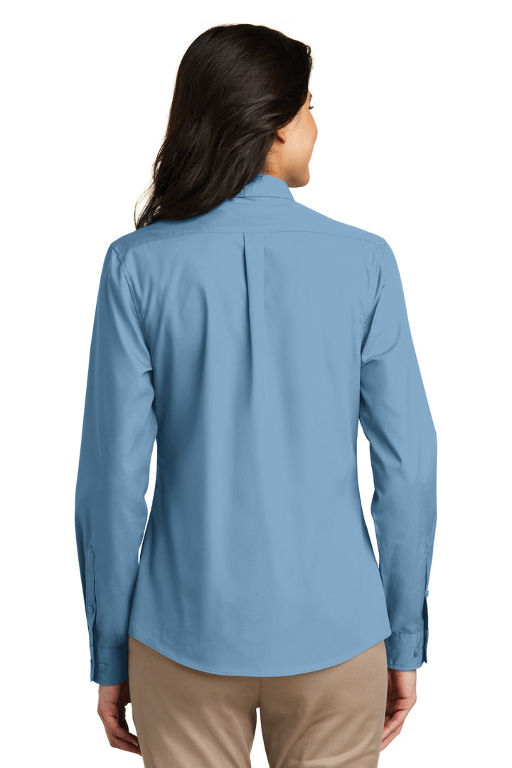Port Authority Ladies Long Sleeve Carefree Poplin Shirt. LW100