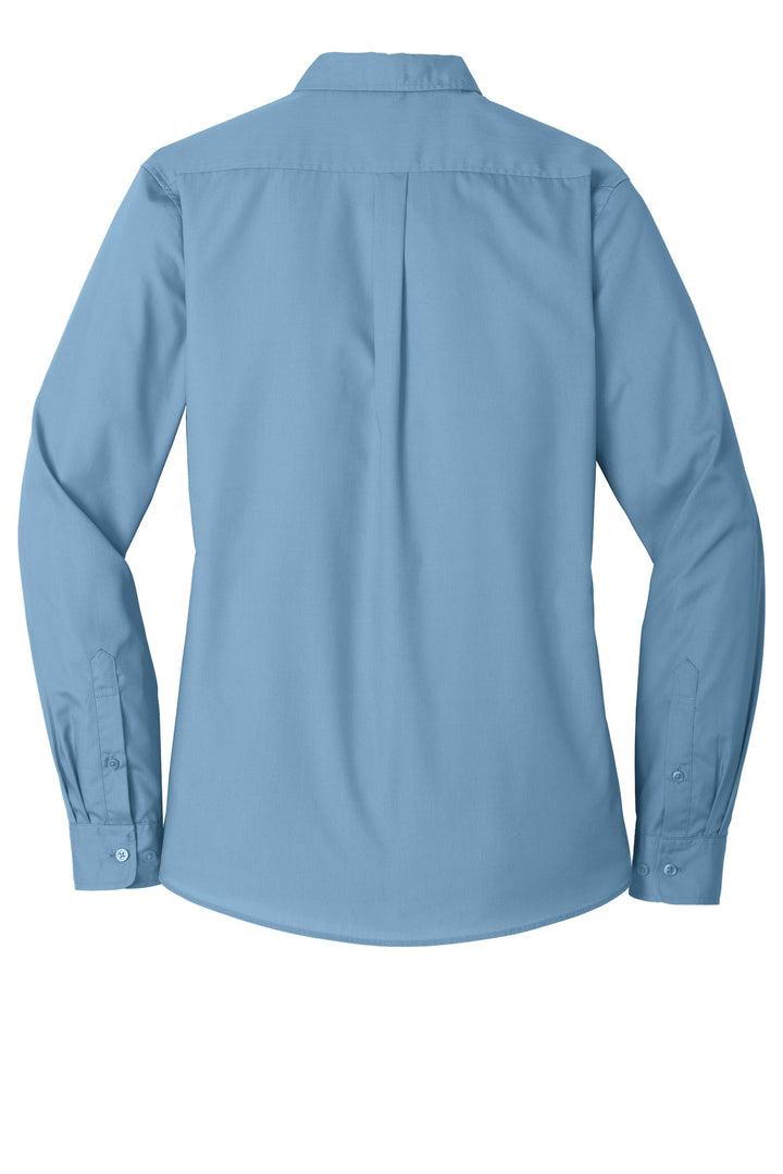 Port Authority Ladies Long Sleeve Carefree Poplin Shirt. LW100