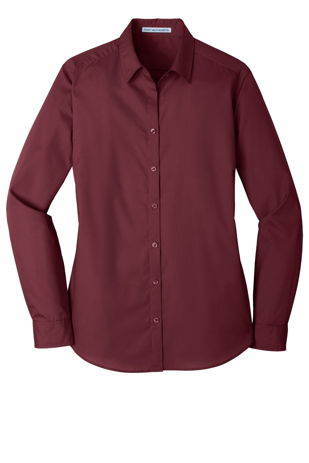 Port Authority Ladies Long Sleeve Carefree Poplin Shirt. LW100