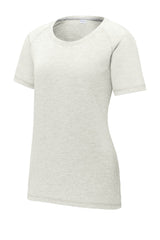 Sport-Tek Women's PosiCharge Tri-Blend Wicking Scoop Neck Raglan Tee LST400