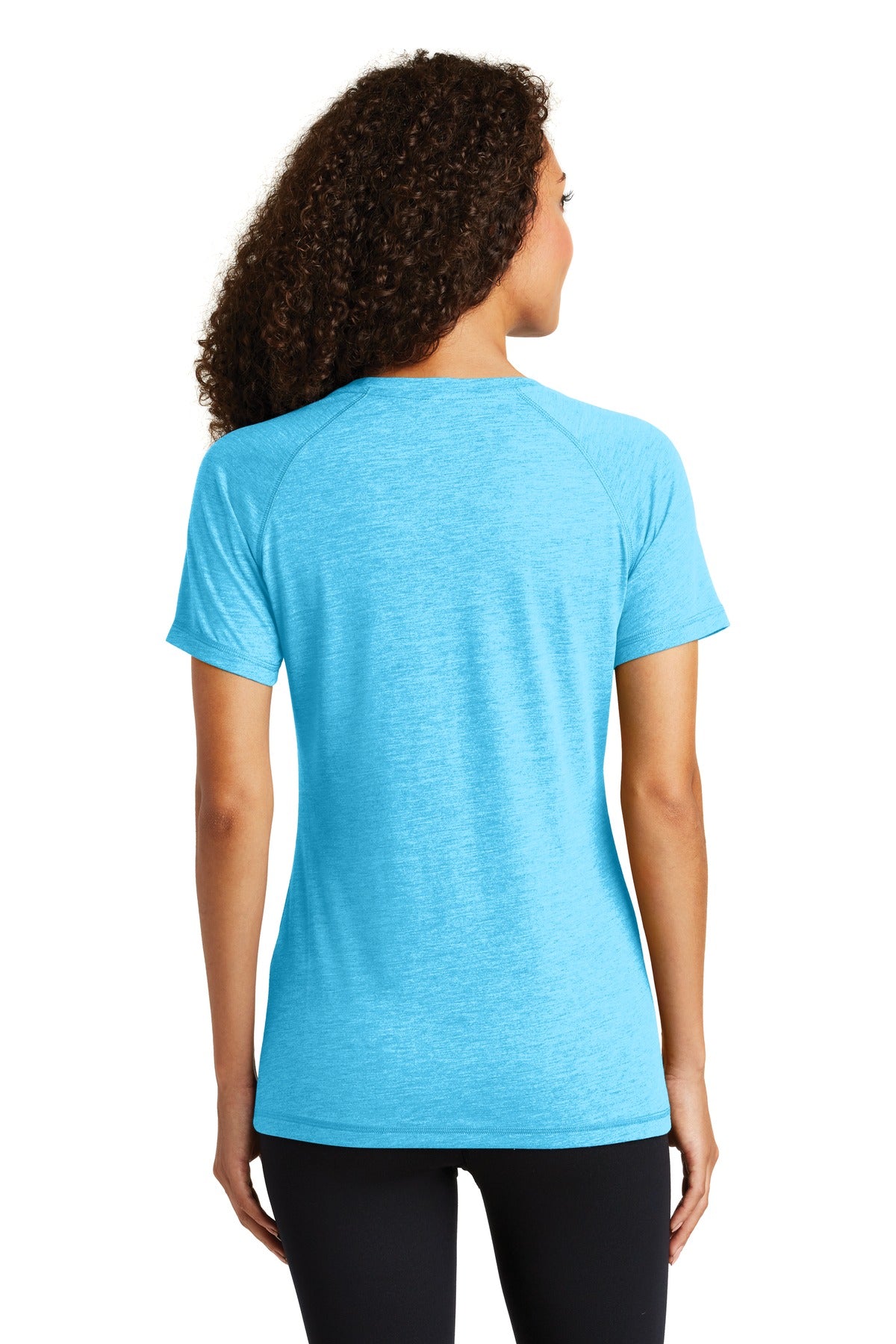 Sport-Tek Women's PosiCharge Tri-Blend Wicking Scoop Neck Raglan Tee LST400