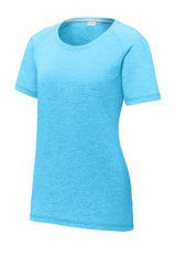 Sport-Tek Women's PosiCharge Tri-Blend Wicking Scoop Neck Raglan Tee LST400
