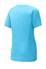 Sport-Tek Women's PosiCharge Tri-Blend Wicking Scoop Neck Raglan Tee LST400