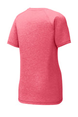 Sport-Tek Women's PosiCharge Tri-Blend Wicking Scoop Neck Raglan Tee LST400