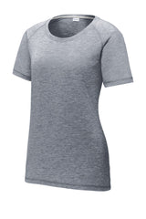 Sport-Tek Women's PosiCharge Tri-Blend Wicking Scoop Neck Raglan Tee LST400