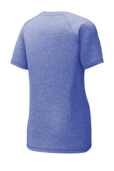Sport-Tek Women's PosiCharge Tri-Blend Wicking Scoop Neck Raglan Tee LST400