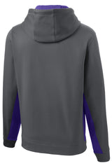 Sport-Tek Men's Sport-Wick Fleece Colorblock Hooded Pullover