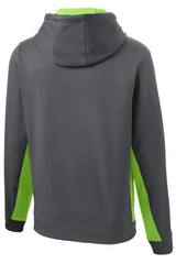 Sport-Tek Men's Sport-Wick Fleece Colorblock Hooded Pullover