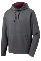 Sport-Tek Men's Sport-Wick Fleece Colorblock Hooded Pullover