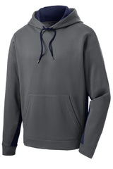Sport-Tek Men's Sport-Wick Fleece Colorblock Hooded Pullover