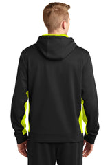 Sport-Tek Men's Sport-Wick Fleece Colorblock Hooded Pullover