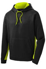 Sport-Tek Men's Sport-Wick Fleece Colorblock Hooded Pullover