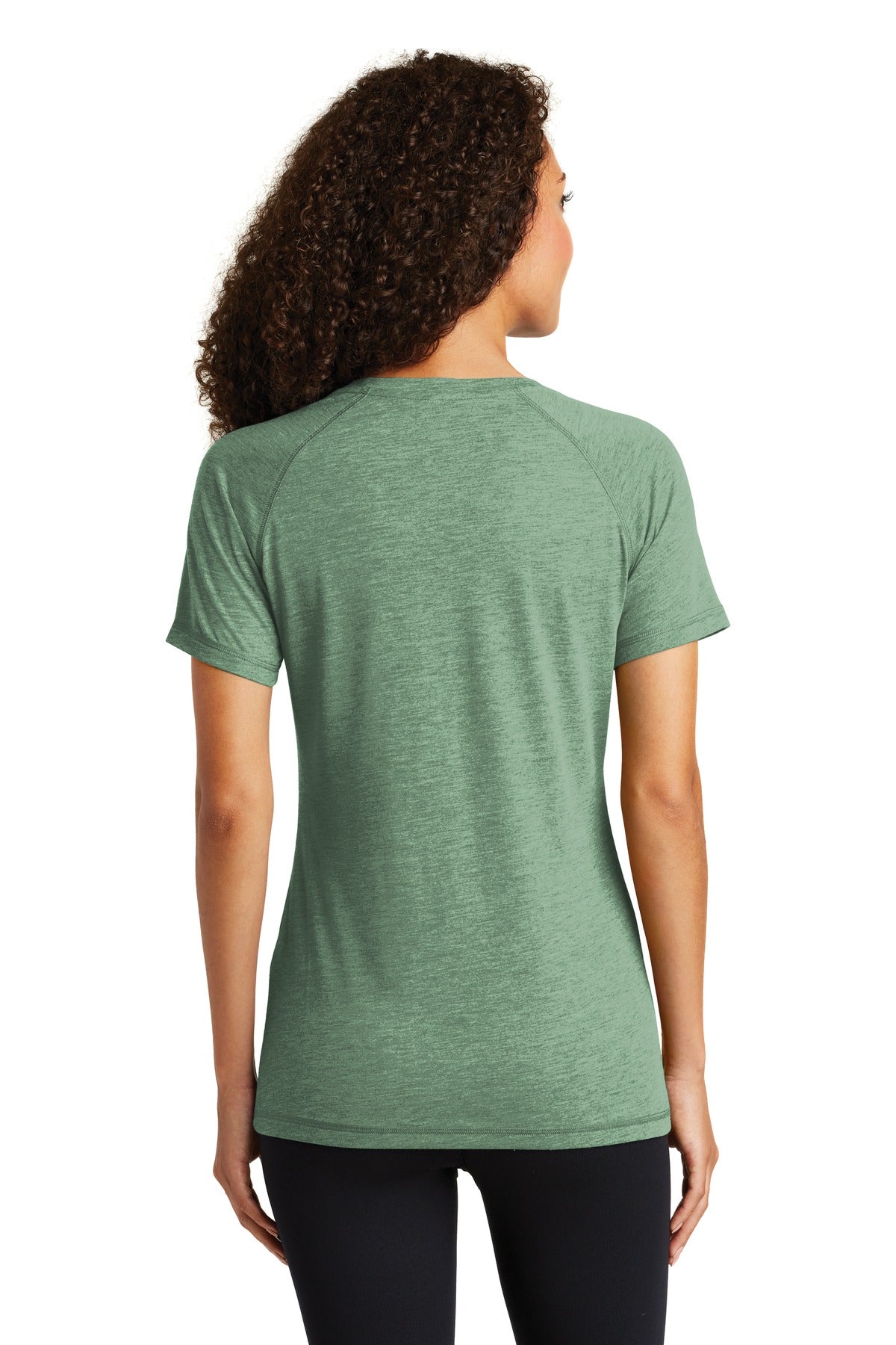 Sport-Tek Women's PosiCharge Tri-Blend Wicking Scoop Neck Raglan Tee LST400