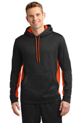 Sport-Tek Men's Sport-Wick Fleece Colorblock Hooded Pullover