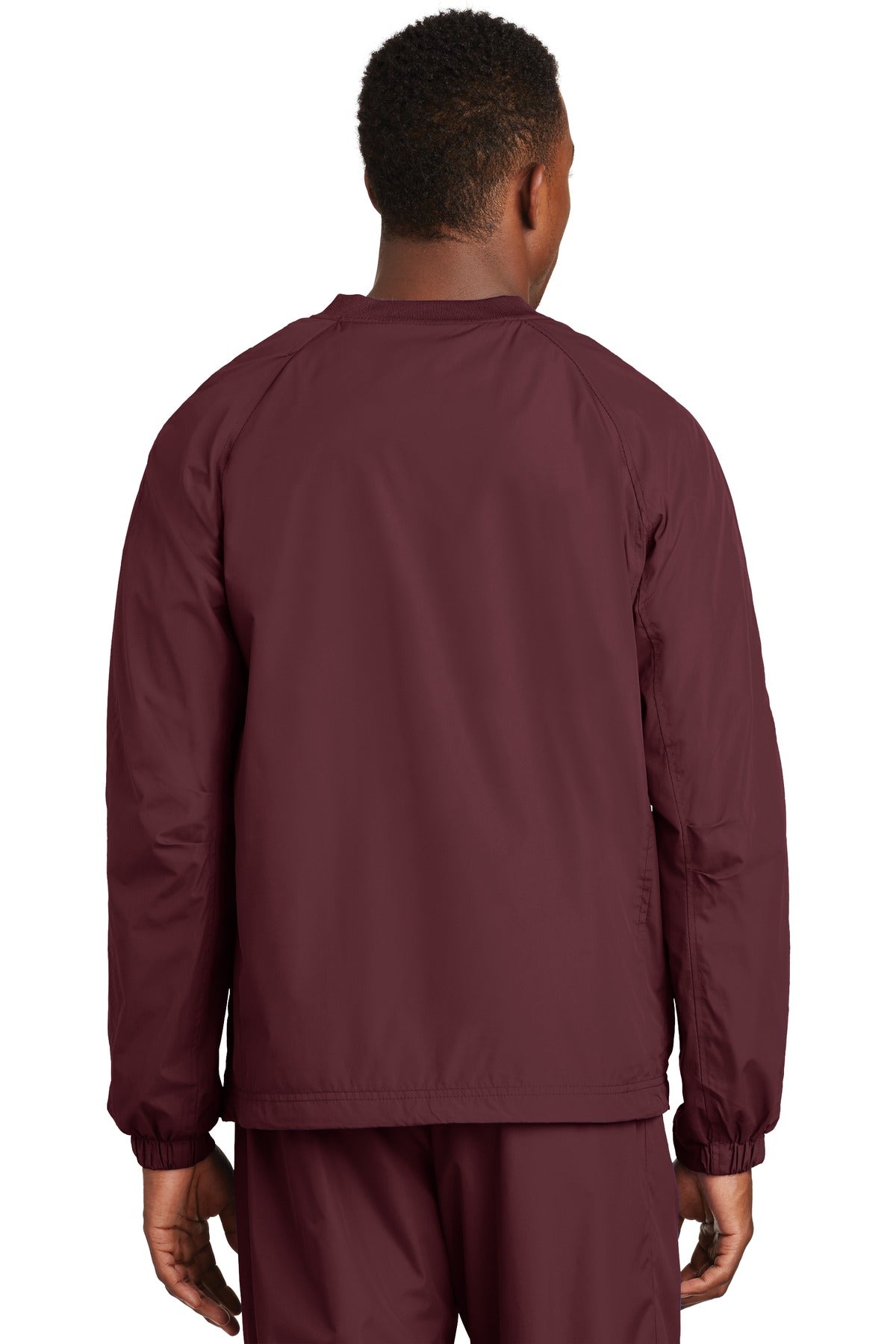 Sport-Tek Men's V-Neck Raglan Wind Shirt