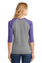 District Women's Perfect Tri 3/4-Sleeve Raglan. DM136L District