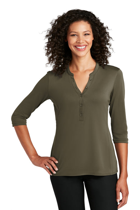 Port Authority Ladies UV Choice Pique Henley LK750 Port Authority