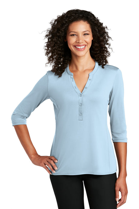 Port Authority Ladies UV Choice Pique Henley LK750 Port Authority