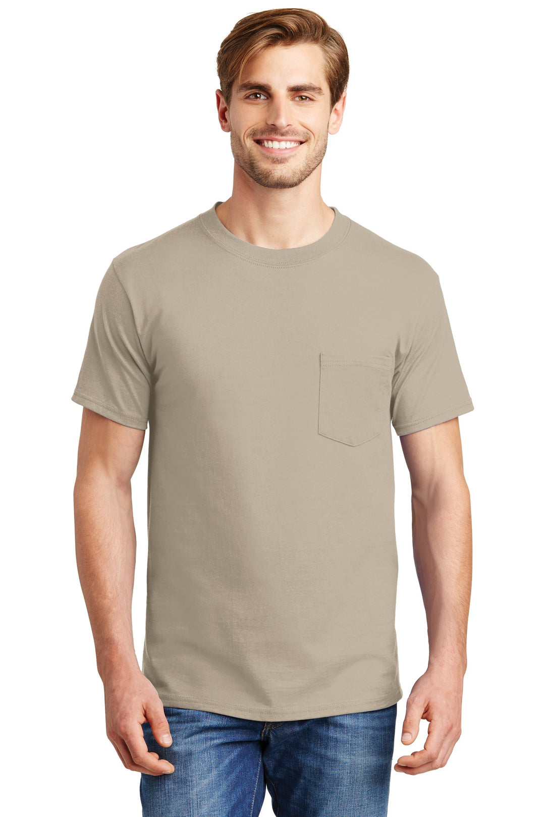 Hanes Men's Beefy 100% Cotton T-Shirt with Pocket Hanes