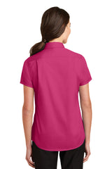 Port Authority Ladies Short Sleeve SuperPro Twill Shirt. L664