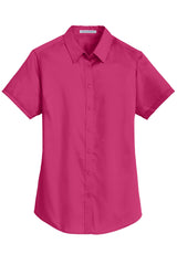 Port Authority Ladies Short Sleeve SuperPro Twill Shirt. L664