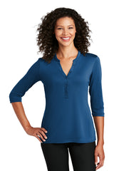 Port Authority Ladies UV Choice Pique Henley LK750 Port Authority