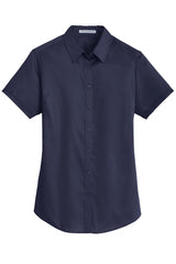 Port Authority Ladies Short Sleeve SuperPro Twill Shirt. L664