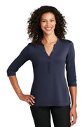 Port Authority Ladies UV Choice Pique Henley LK750 Port Authority