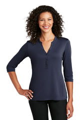Port Authority Ladies UV Choice Pique Henley LK750 Port Authority
