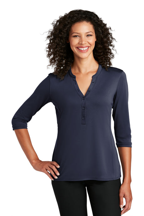 Port Authority Ladies UV Choice Pique Henley LK750 Port Authority