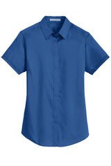 Port Authority Ladies Short Sleeve SuperPro Twill Shirt. L664