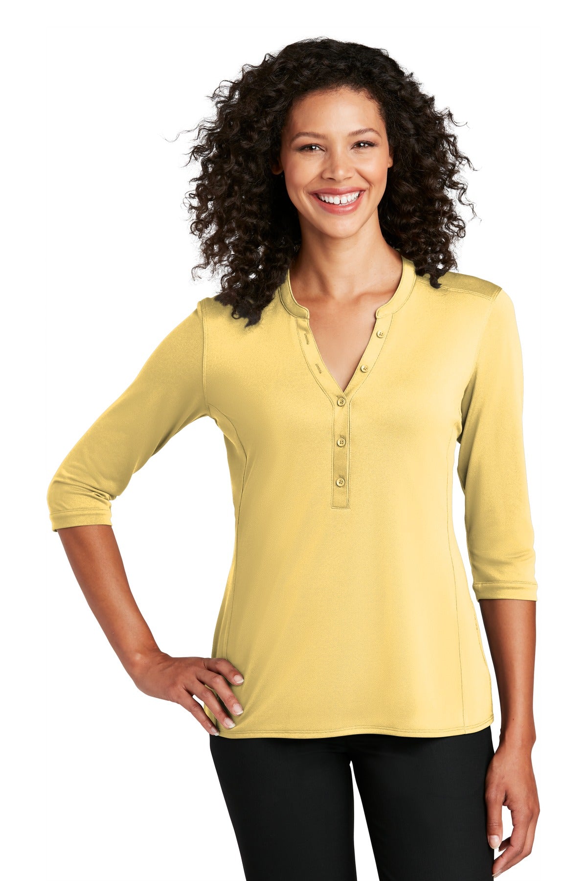 Port Authority Ladies UV Choice Pique Henley LK750 Port Authority