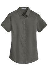 Port Authority Ladies Short Sleeve SuperPro Twill Shirt. L664