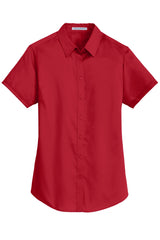 Port Authority Ladies Short Sleeve SuperPro Twill Shirt. L664