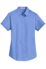 Port Authority Ladies Short Sleeve SuperPro Twill Shirt. L664