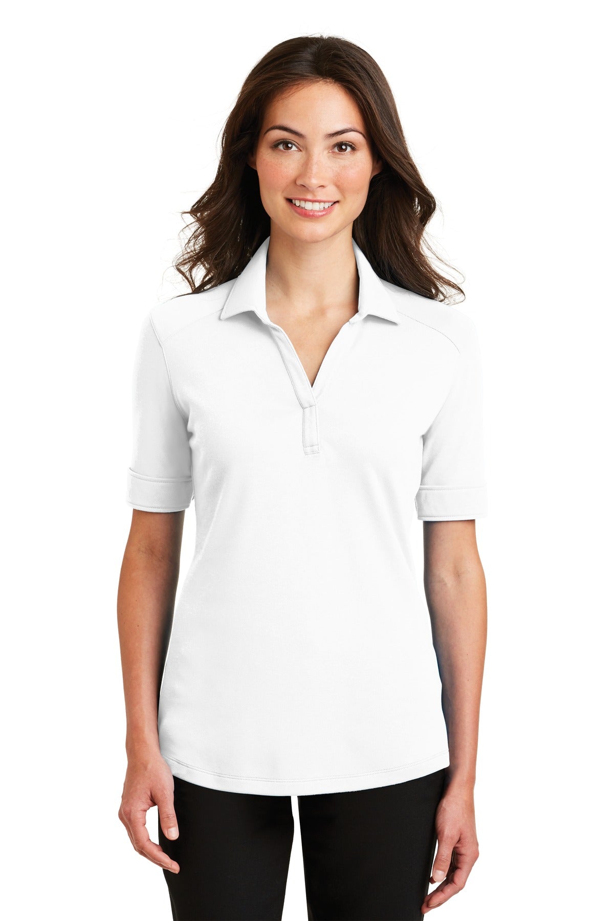 Port Authority Ladies Silk Touch Interlock Performance Polo. L5200
