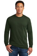 Gildan Men's Heavy Cotton 100% Cotton Long Sleeve T-Shirt. 5400 1 of 2 Gildan