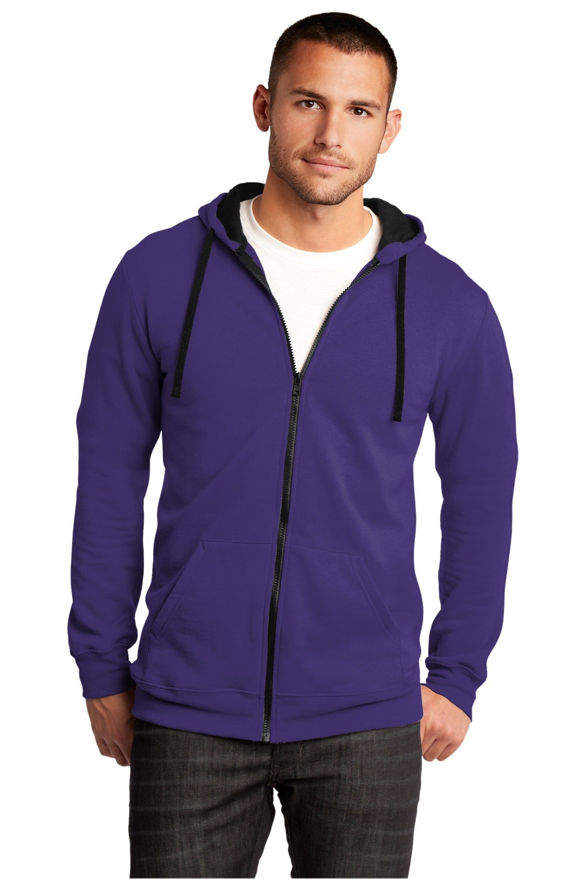 District The Concert Fleece Full-Zip Hoodie. DT800 District