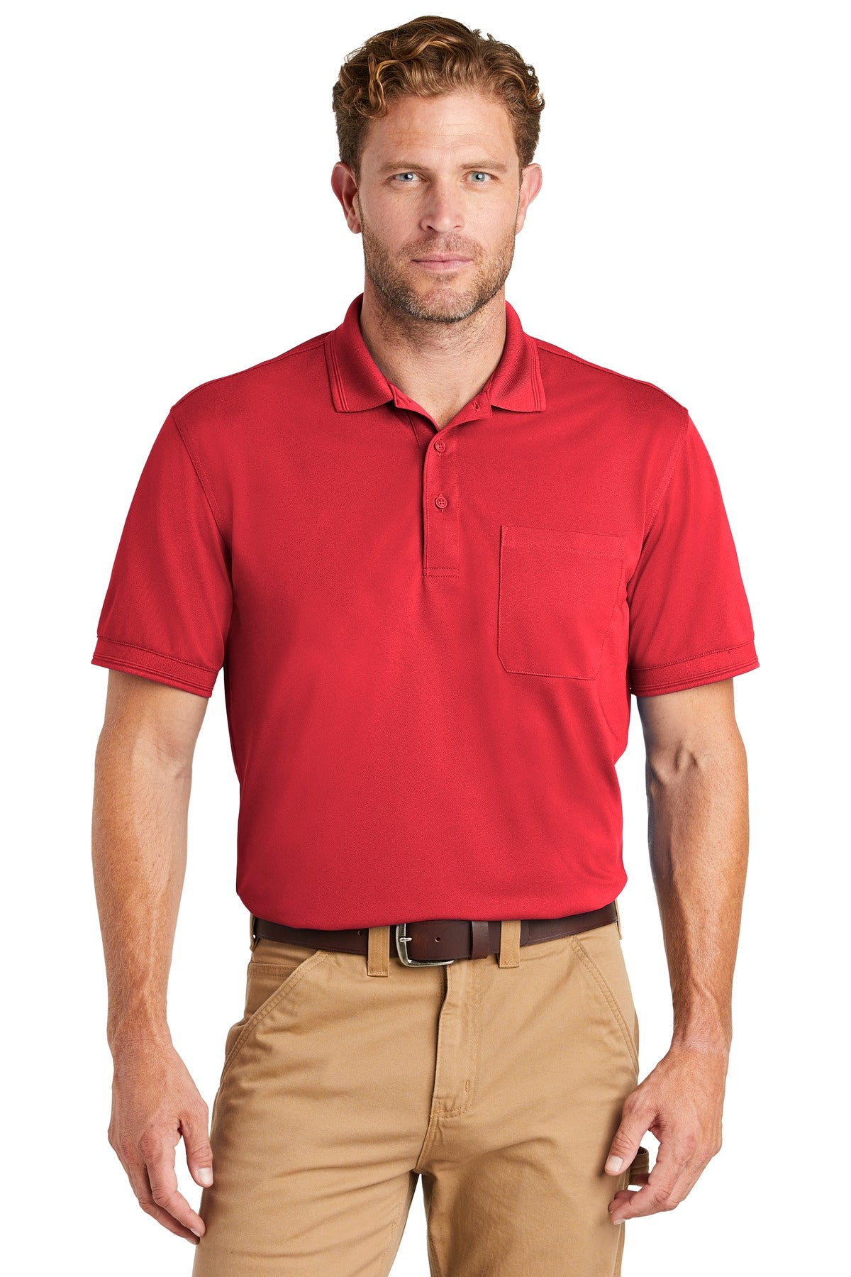 CornerStone Men's Industrial Snag-Proof Pique Pocket Polo. CS4020P CornerStone