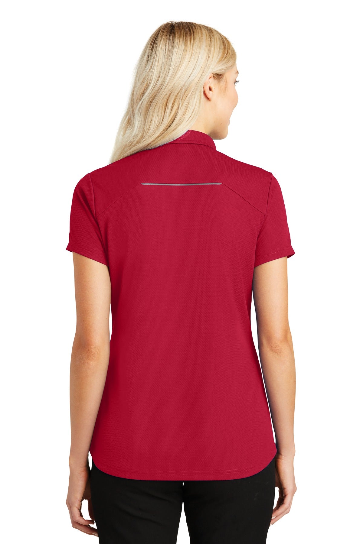 Port Authority Ladies Pinpoint Mesh Zip Polo. L580