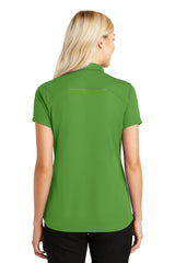 Port Authority Ladies Pinpoint Mesh Zip Polo. L580