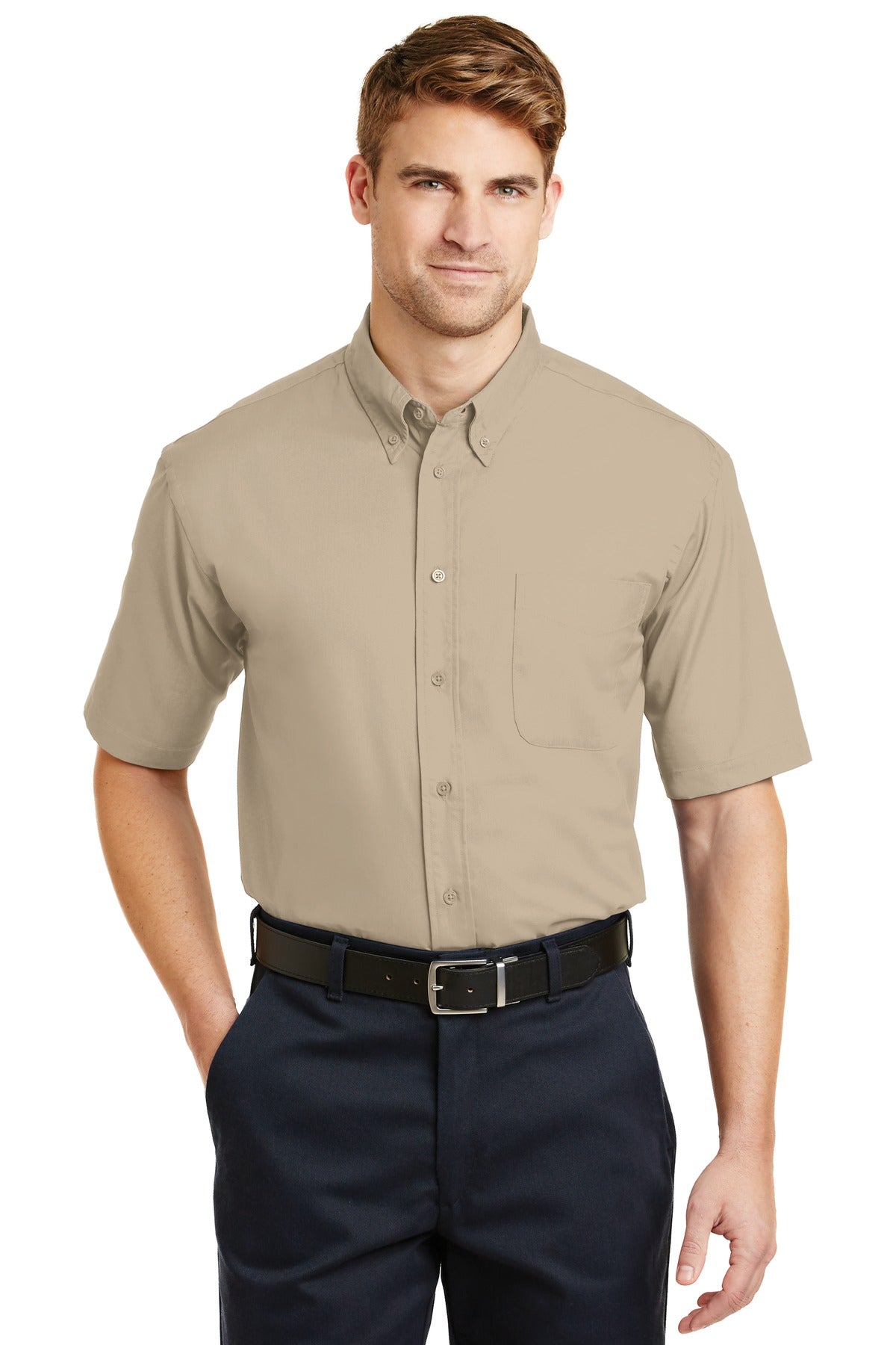 CornerStone Men's Short Sleeve SuperPro Twill Shirt. SP18 CornerStone