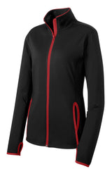 Sport-Tek Women's Sport-Wick Stretch Contrast Full-Zip Jacket