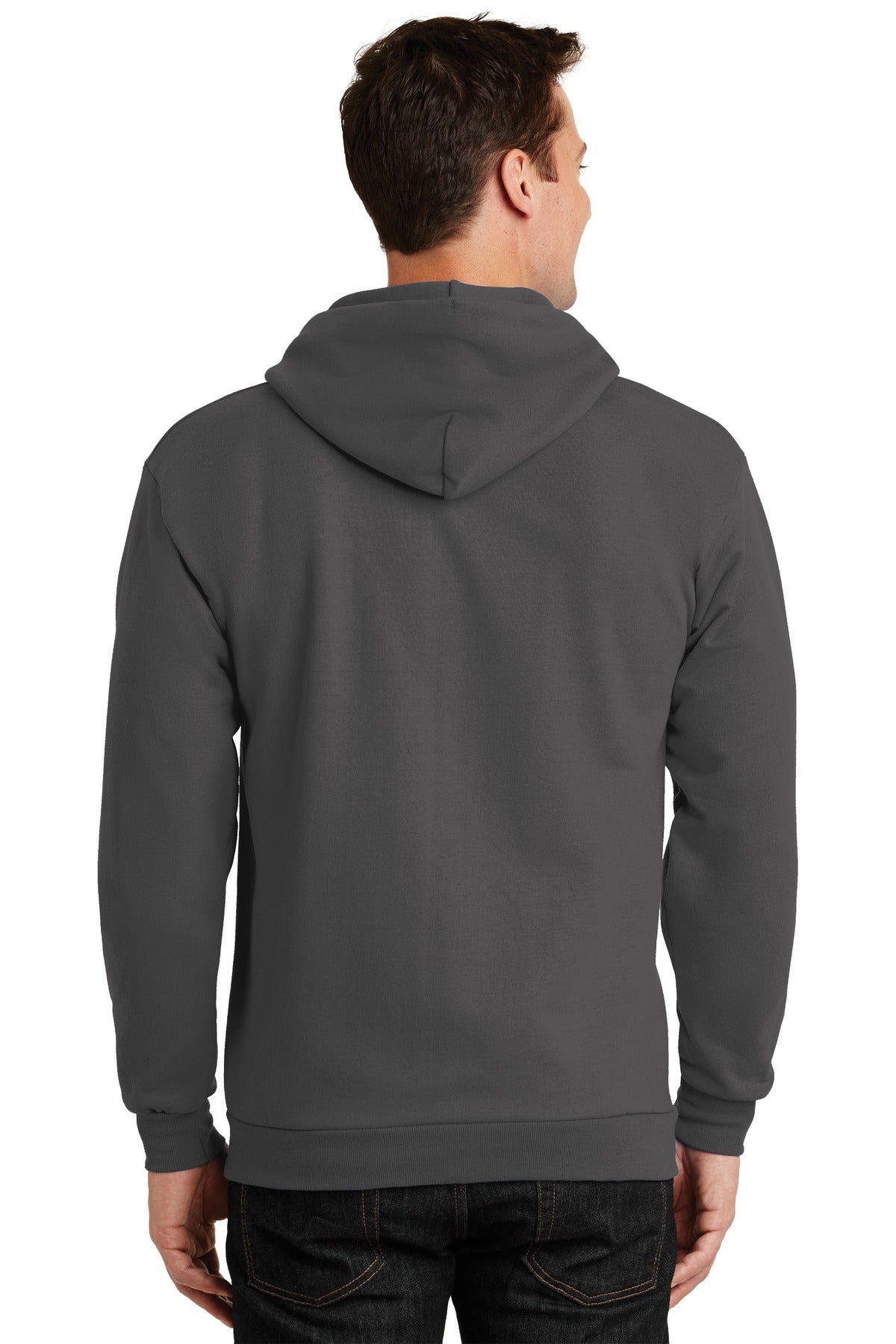 Port & Company - Men's Essential Fleece Full-Zip Hooded Sweatshirt Port & Company