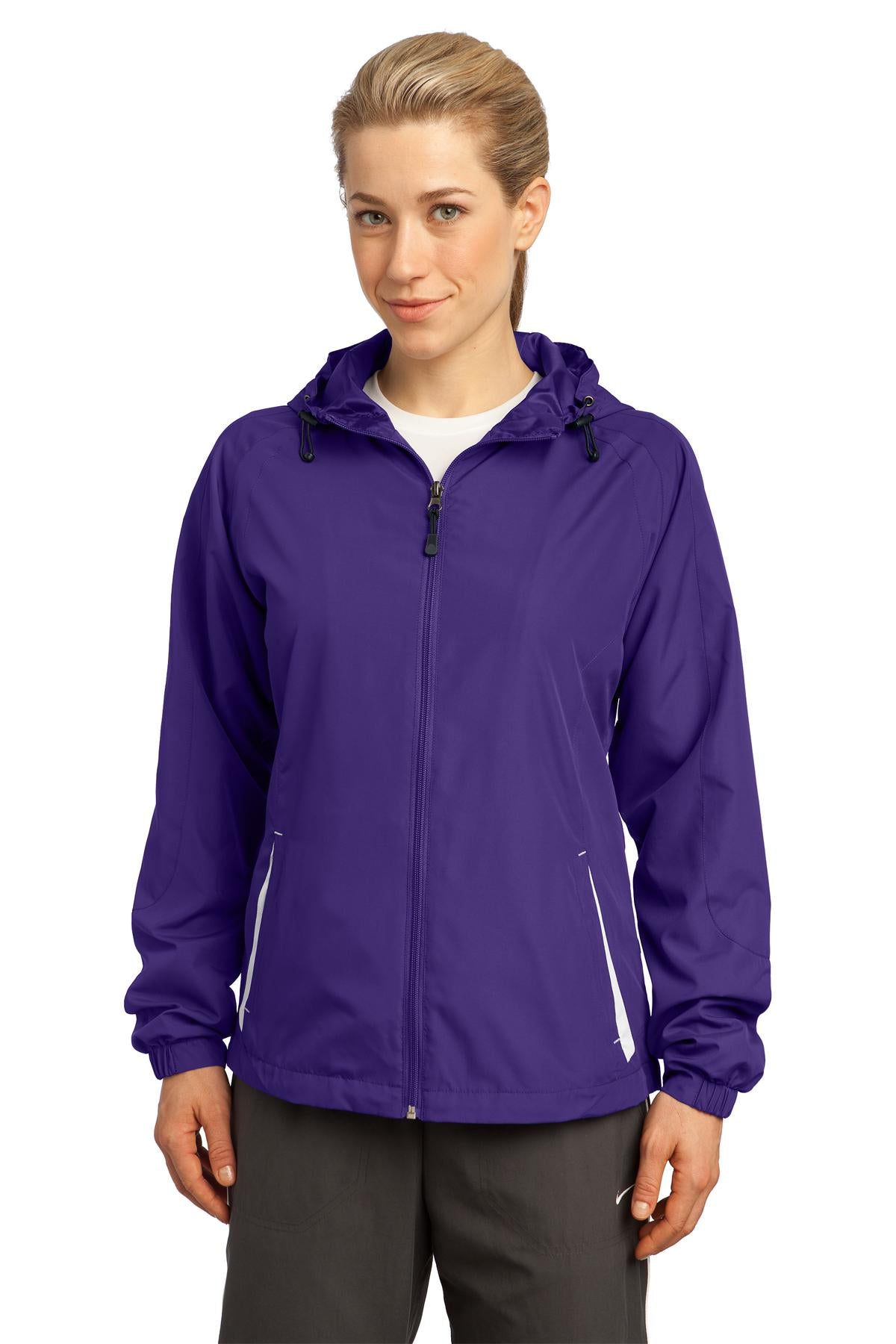 Sport-Tek Women's Colorblock Hooded Raglan Jacket